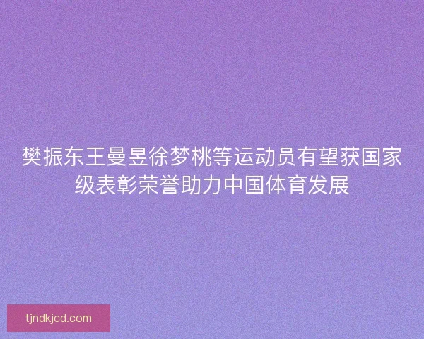 樊振东王曼昱徐梦桃等运动员有望获国家级表彰荣誉助力中国体育发展